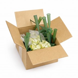 Fiole apă pentru flori cu coadă 15 cm set 25 bucăți